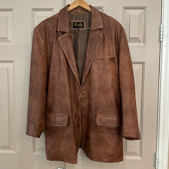Scully Brown (saddle) Leather Sportcoat